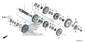 VFR1200XDD CrossTourer - VFR1200X Dual Clutch 2ED - (2ED) drawing TRANSMISSION (VFR1200XD) (COUNTERSHAFT)