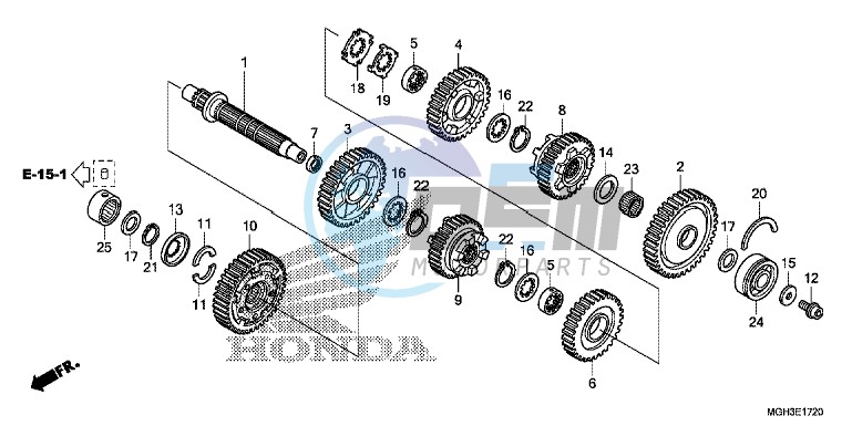 TRANSMISSION (VFR1200XD) (COUNTERSHAFT)