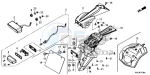 CBR650FAE CBR650FAE 2ED - (2ED) drawing TAILLIGHT