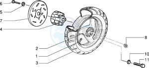 NRG 50 Extreme ZAPC220-210 drawing Rear wheel (Vehicle with rear hub brake)