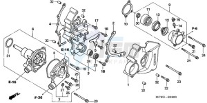 VFR800A9 France - (F / ABS CMF MME) drawing WATER PUMP