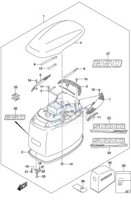 DF 250 drawing Engine Cover White