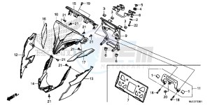 CB650FAJ CB650F 2ED drawing METER VISOR (2)