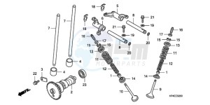 TRX420TM9 Australia - (U / 2WD) drawing CAMSHAFT/VALVE