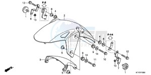 CBR125RC drawing FRONT FENDER