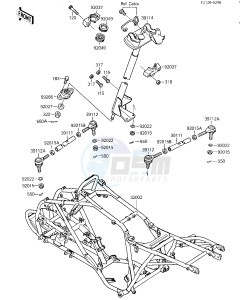 KSF 250 A [MOJAVE 250] (A1-A2) [MOJAVE 250] drawing FRAME_STEERING -- KSF250-A1- -