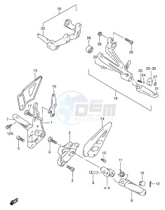 GSX-R750 (E2) drawing FOOTREST