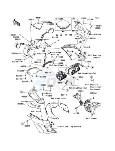 ZZR1400_ABS ZX1400D8F FR GB XX (EU ME A(FRICA) drawing Cowling