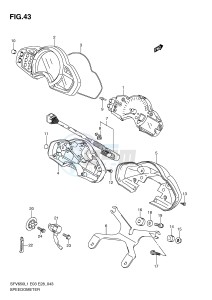 SFV650 (E3-E28) Gladius drawing SPEEDOMETER (SFV650AL1 E33)