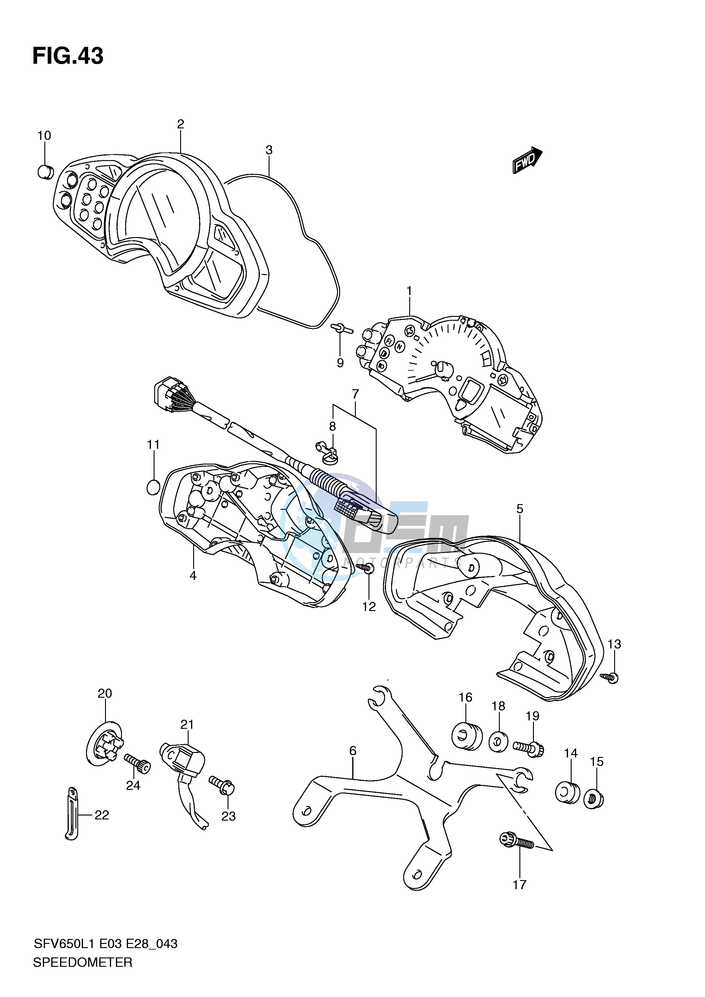 SPEEDOMETER (SFV650AL1 E33)