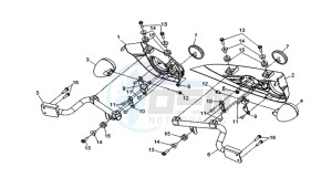 QUAD RAIDER 600 LONG CHASSIS drawing INDICATORS L / R