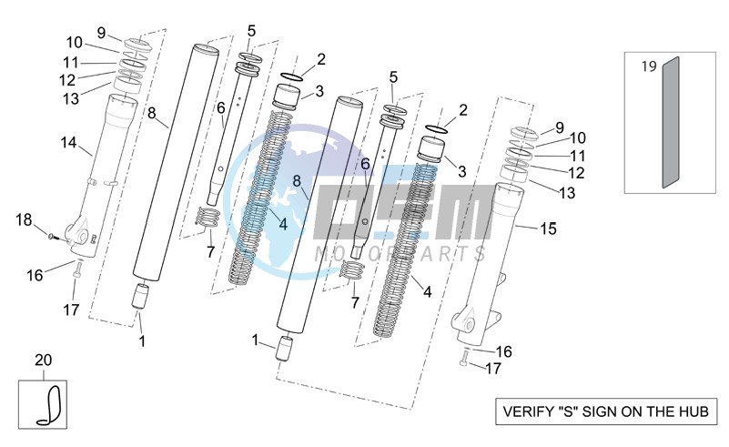 Showa front fork - Hubs sleeves