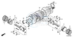 GL1800BG GOLDWING - F6B UK - (E) drawing CRANKSHAFT/ PI STON