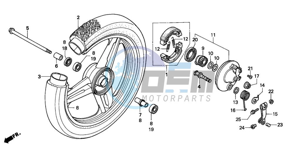 FRONT WHEEL (SH75DP/DS)