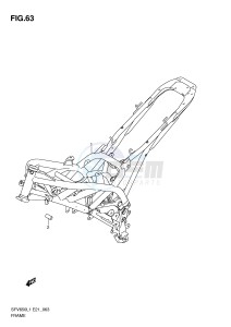 SFV650 (E21) Gladius drawing FRAME (SFV650UAL1 E21)