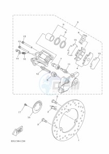 YZF125-A YZF-R125 (B5G1) drawing REAR BRAKE CALIPER