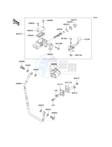 KX 125 M (M2) drawing FRONT MASTER CYLINDER