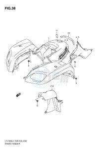 LT-F250 (E28-E33) drawing FRONT FENDER