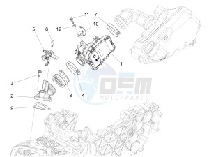 LT 125 4T 3V ie E3 (APAC) (In, Tw, TwI, Vt) drawing Throttle body - Injector - Union pipe