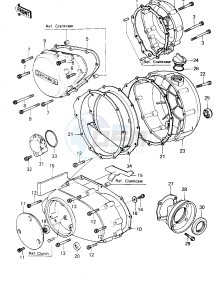 KZ 1300 B [B2] drawing ENGINE COVERS