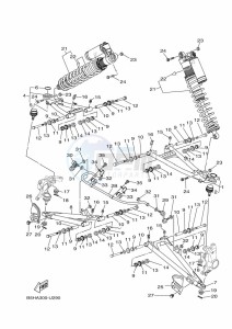 YXZ1000ET YXZ10YEXK (B5HA) drawing FRONT SUSPENSION & WHEEL