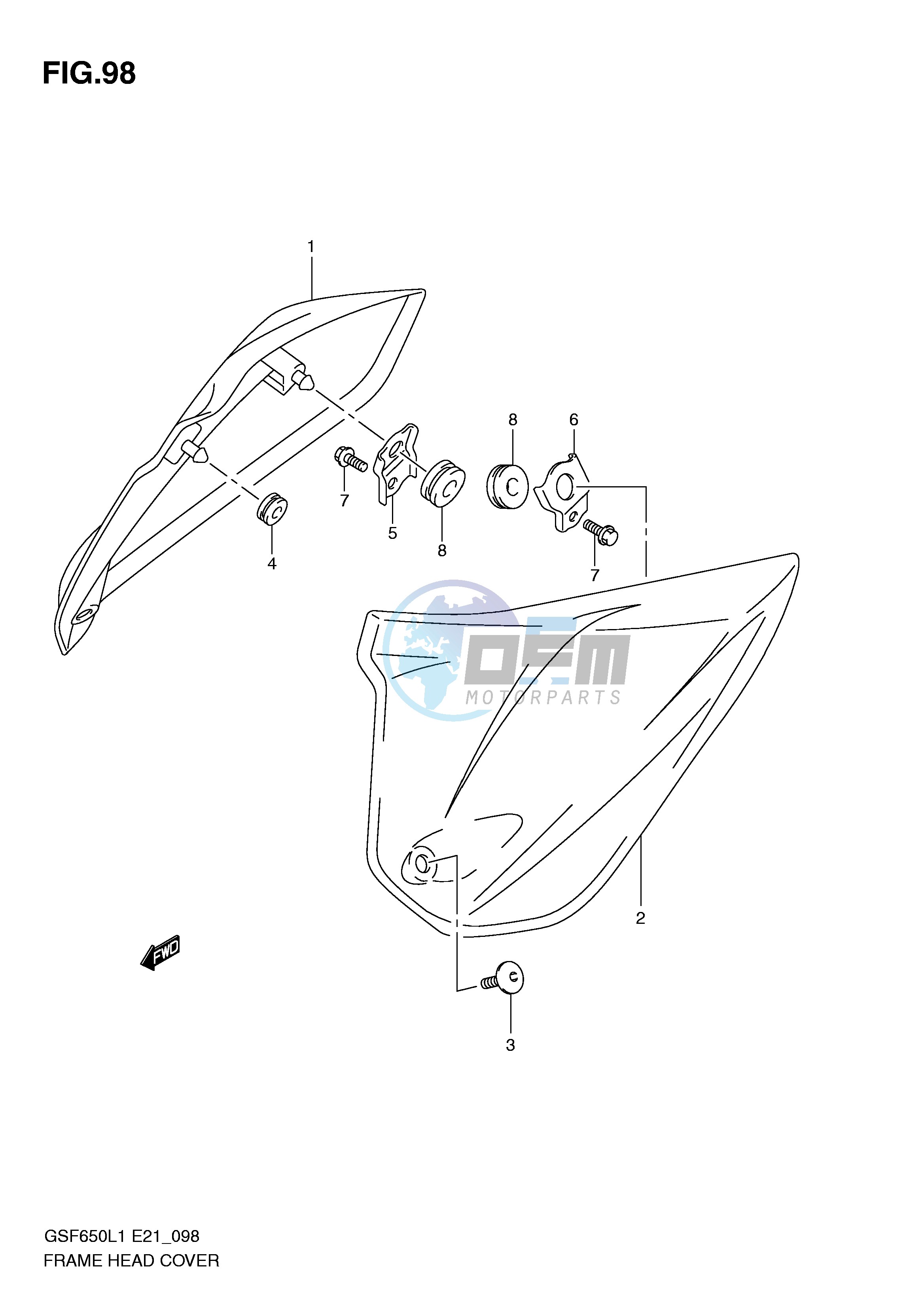 FRAME HEAD COVER (GSF650UAL1 E21)