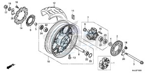 NC700SDE NC700SD 2ED - (2ED) drawing REAR WHEEL