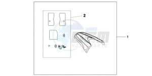 CB600FA9 France - (F / ABS CMF) drawing SEATCOWL PEARL ACID YELLOW