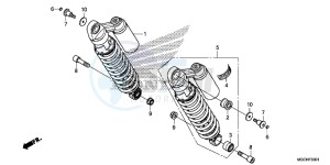 CB1100NAH UK - (E) drawing REAR CUSHION (CB1100NA/ NAD)