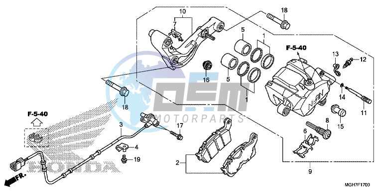 REAR BRAKE CALIPER