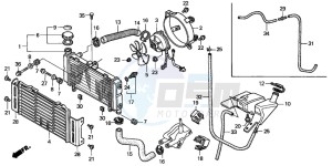 CB600F2 CB600S drawing RADIATOR