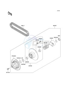 KAF 620 M [MULE 4010 4X4] (M9F) MAF drawing DRIVEN CONVERTER_DRIVE BELT