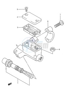 RM250 (E28) drawing FRONT MASTER CYLINDER (MODEL K L M)