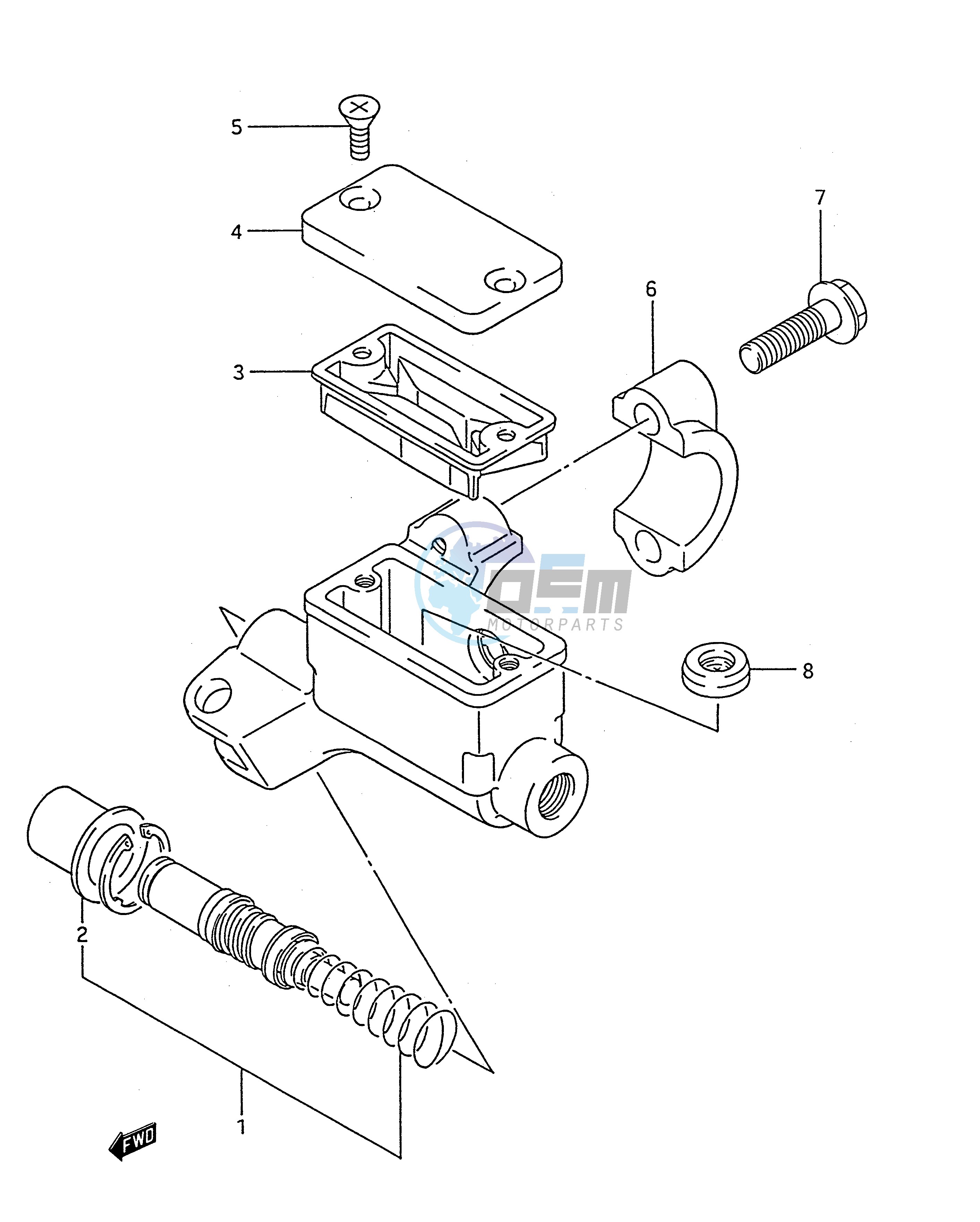 FRONT MASTER CYLINDER (MODEL K L M)