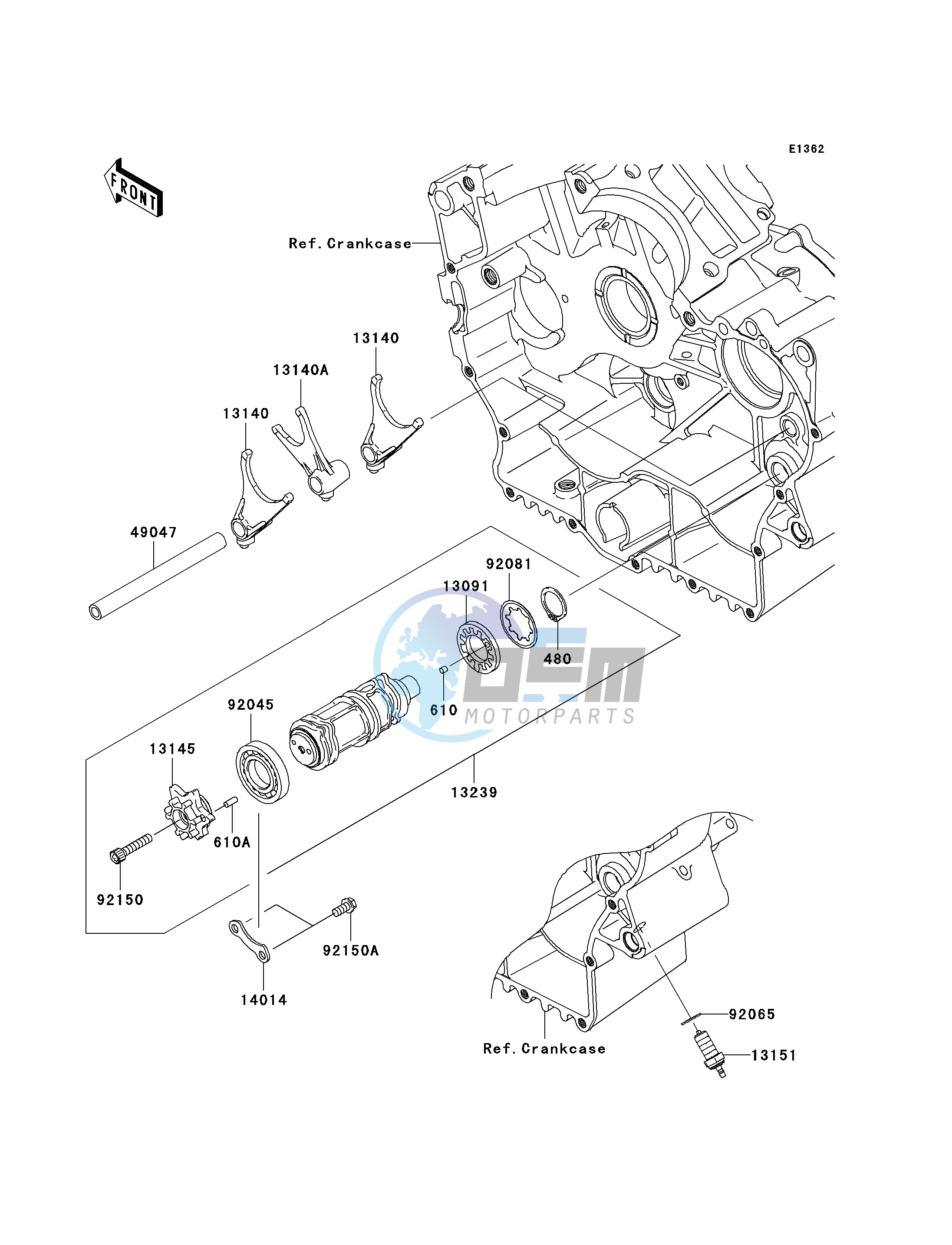 GEAR CHANGE DRUM_SHIFT FORK-- S- -