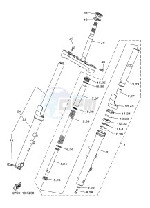 XVS1300CU XVS1300 CUSTOM XVS1300 CUSTOM (2SS4) drawing FRONT FORK