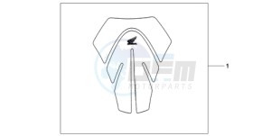 CB600F9 France - (F / CMF) drawing TANK PAD/FUEL LID