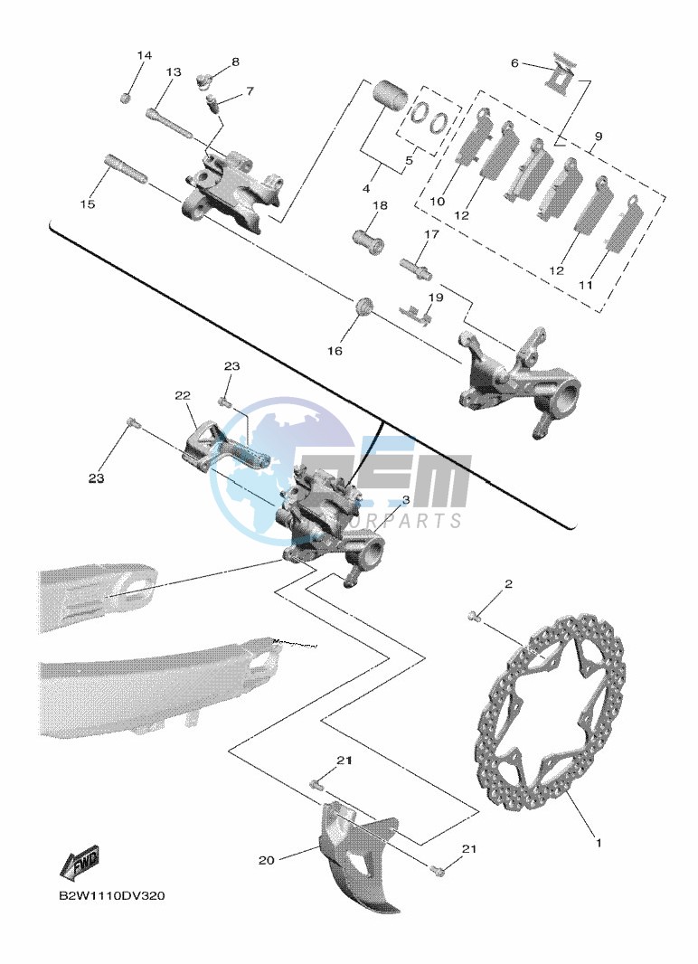 REAR BRAKE CALIPER