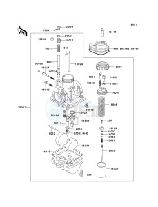 KE 100 B [KE100] (B16-B20) [KE100] drawing CARBURETOR