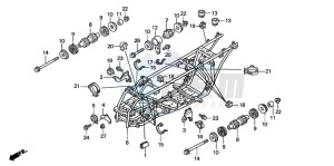 TRX350FE FOURTRAX 350 4X4ES drawing FRAME BODY