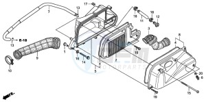 FES150A 125 S-WING drawing AIR CLEANER (FES1257/A7)(FES1507/A7)