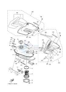 XT250 XT250E SEROW (1YB7) drawing FUEL TANK