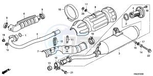 TRX500FAB drawing EXHAUST MUFFLER