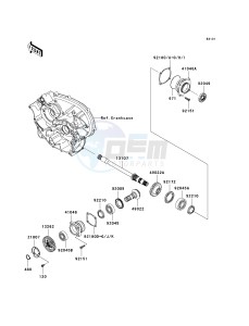 KVF 750 E [BRUTE FORCE 750 4X4I NRA OUTDOORS] (E8F-E9FA) E8F drawing FRONT BEVEL GEAR