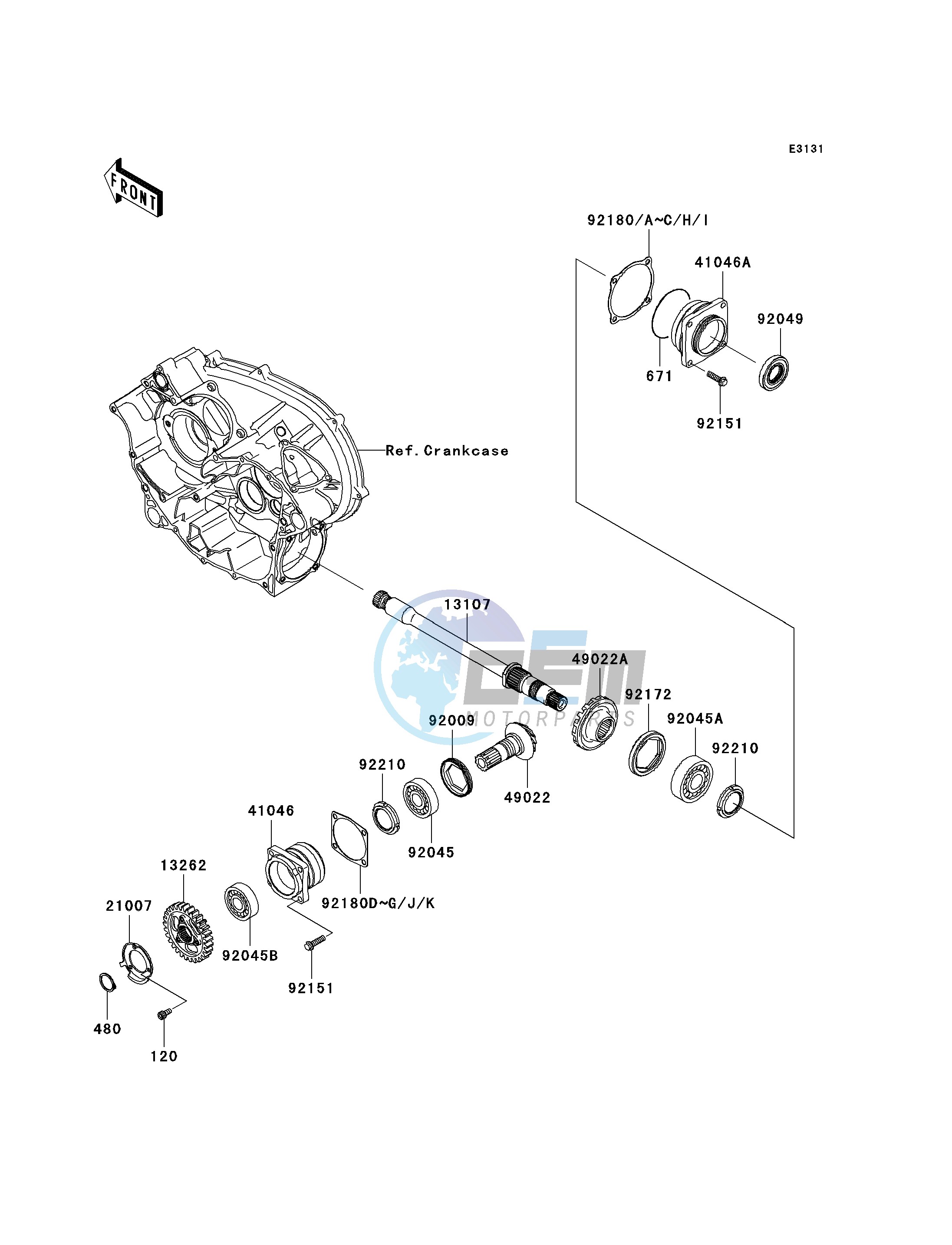 FRONT BEVEL GEAR