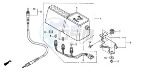 XR400R drawing METER