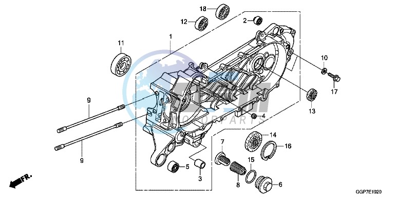 LEFT CRANKCASE