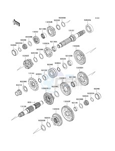 ZX 600 P [NINJA ZX-6R] (7F-8FA) P8F drawing TRANSMISSION