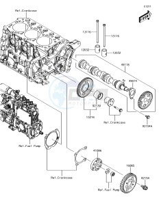 MULE PRO-DX KAF1000EJF EU drawing Valve(s)/Camshaft(s)