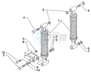 Beverly 125 drawing Rear shock absorbers